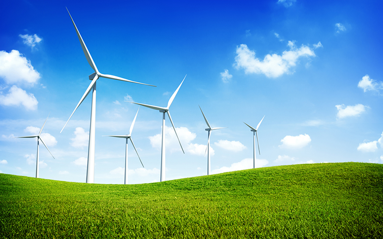 Turbine Green Energy Electricity Technology Concept